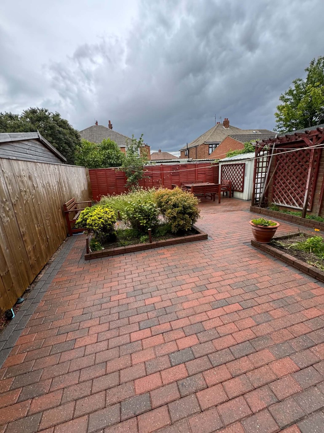 After — pressure washing, freshly cleaned